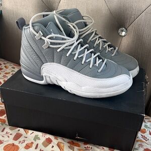 Jordan Kids Gray and White Sneakers